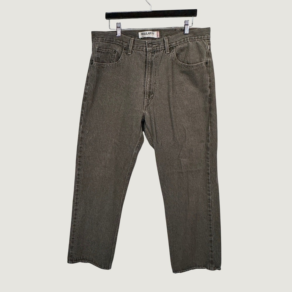 Levi's 505 Jeans 38x28 Brown Regular Fit Straight Leg Classic Workwear Denim